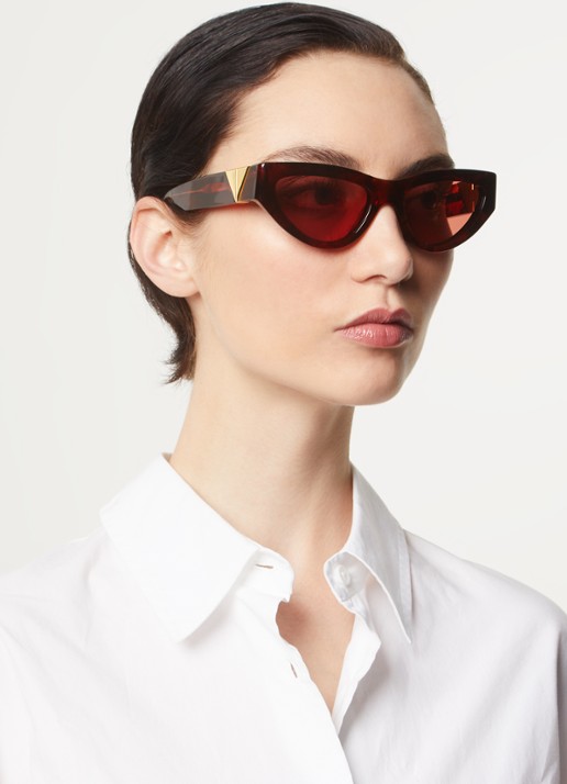 Bottega Veneta Zonnebril BV1176S - voorkant 5 steenrood