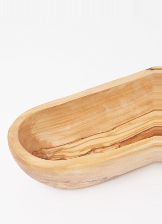 Bowls and Dishes Pure Olive wood broodmand 40 x 6 cm - voorkant 2 lichtbruin