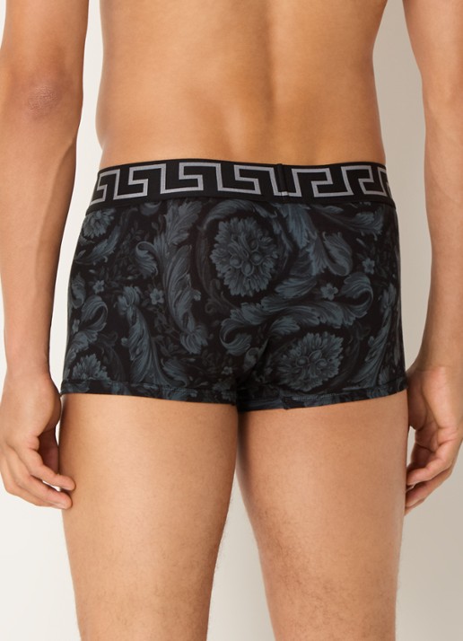 Boxershort van  katoen met logoband - achterkant 2 zwart