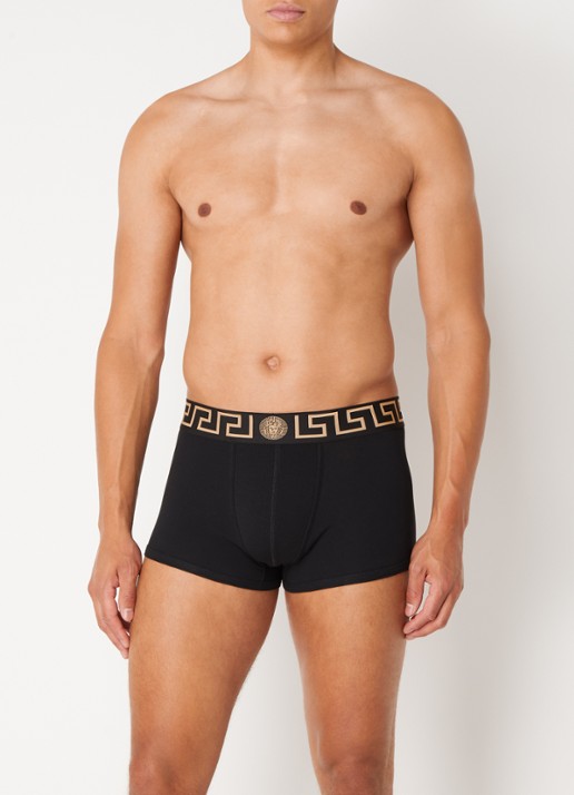 Boxershorts met logoband in 2-pack - voorkant 2 zwart