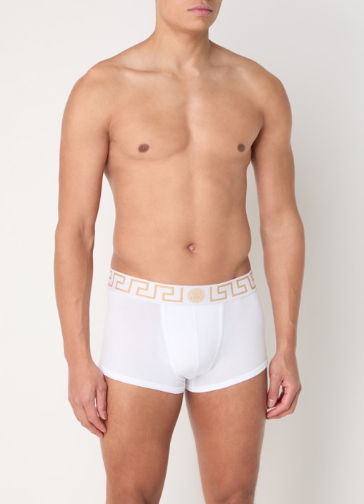 Boxershorts met logoband in 3-pack - voorkant 4 wit