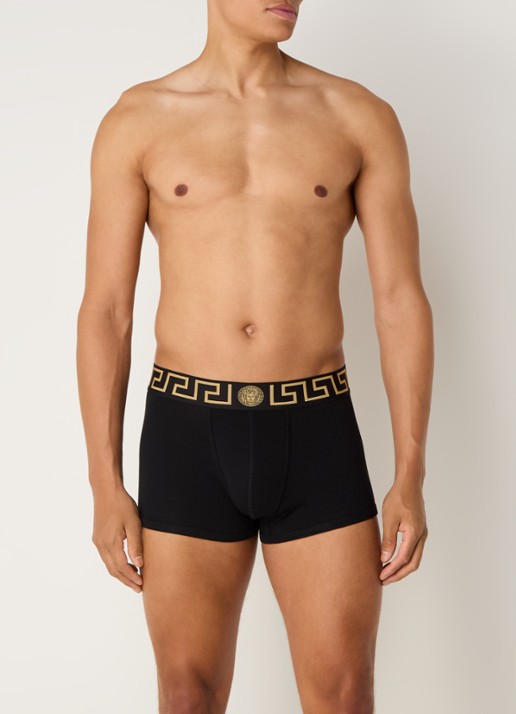 Boxershorts met logoband in 3-pack - voorkant 2 zwart