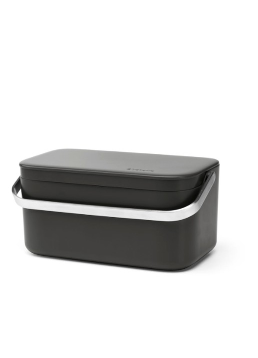 Brabantia Aanrecht prullenbak 1,8 liter - voorkant 2 antraciet