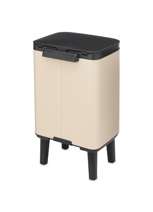 Brabantia Bo Hi prullenbak 4 liter - achterkant 8 beige