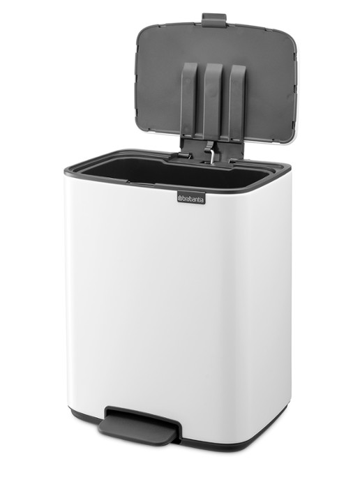 Brabantia Bo pedaalemmer 12 liter - achterkant 6 wit