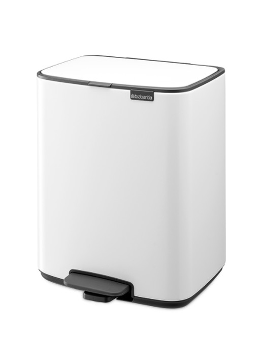 Brabantia Bo pedaalemmer 12 liter - voorkant 7 wit