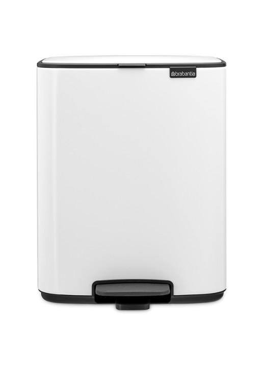 Brabantia Bo pedaalemmer 12 liter - voorkant 8 wit