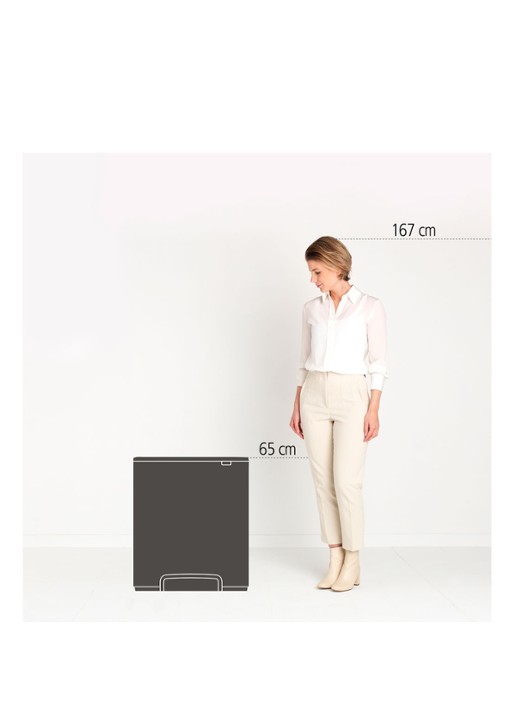 Brabantia Bo  pedaalemmer 2 x 30 liter - detail 3 donkergrijs