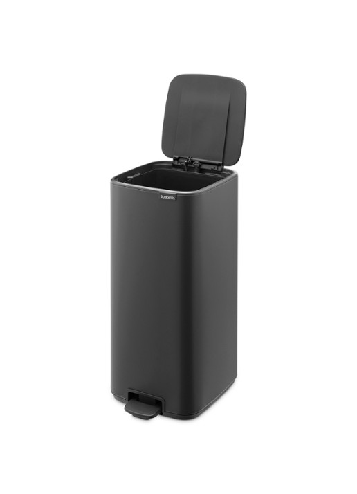 Brabantia Bo pedaalemmer 30 liter - achterkant grijs