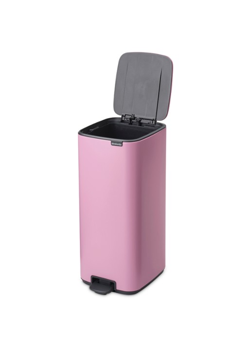 Brabantia Bo pedaalemmer 30 liter - achterkant 6 donkerroze