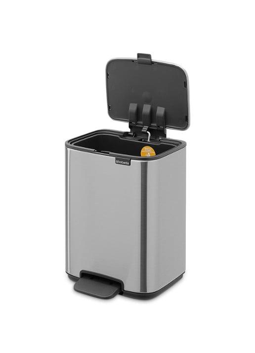 Brabantia Bo pedaalemmer 4 liter - achterkant metallic