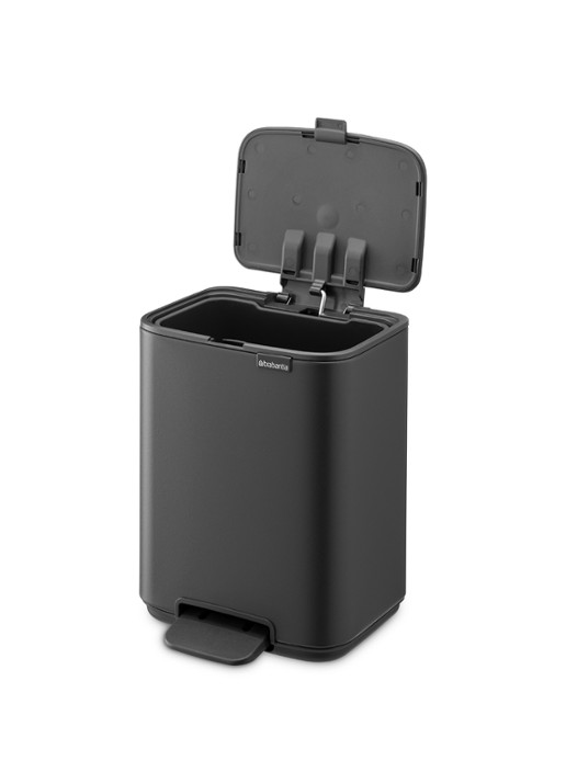 Brabantia Bo pedaalemmer 4 liter  - achterkant zwart