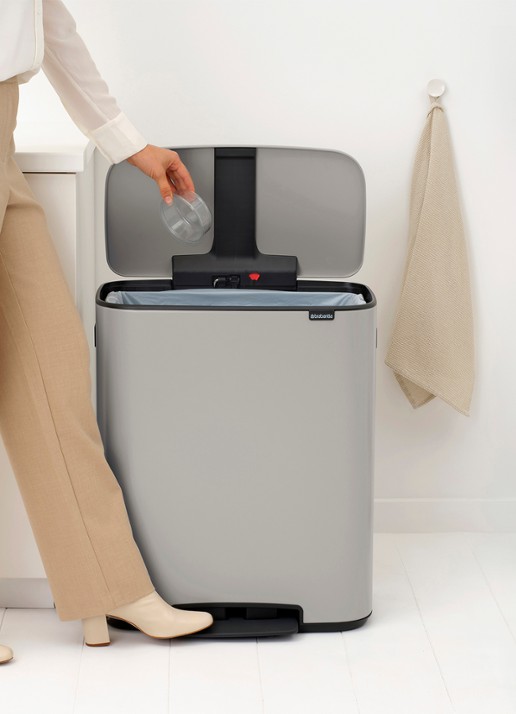 Brabantia Bo pedaalemmer 60 liter - detail 3 middengrijs