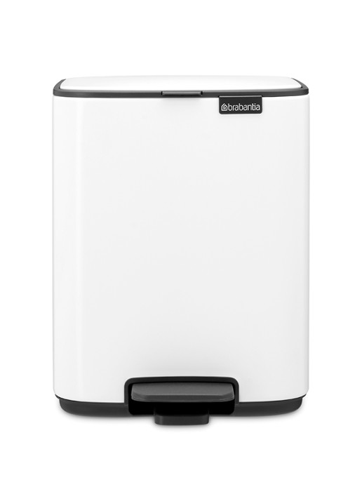 Brabantia Bo pedaalemmer 7 liter - voorkant 8 wit