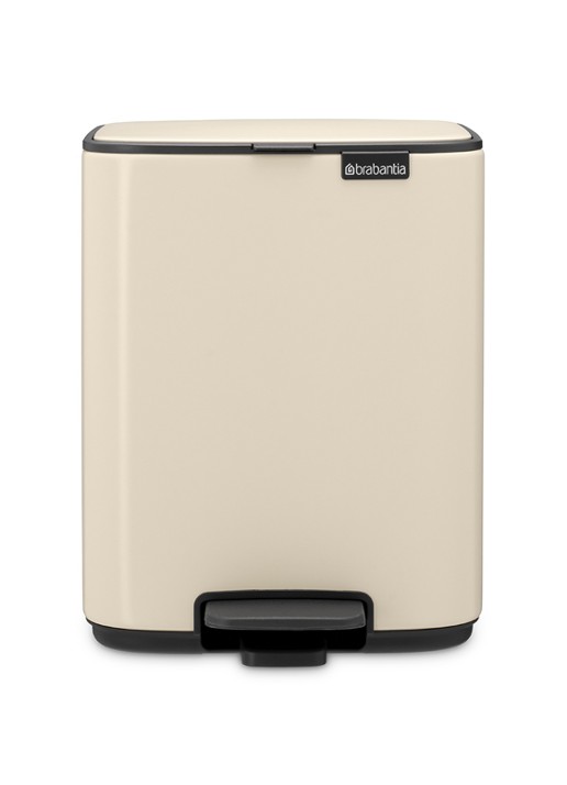 Brabantia Bo pedaalemmer 7 liter - voorkant 7 beige