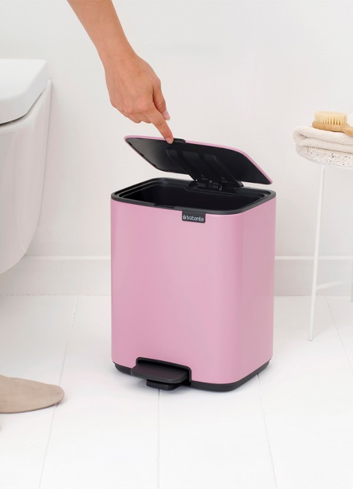 Brabantia Bo pedaalemmer 7 liter - detail 5 donkerroze