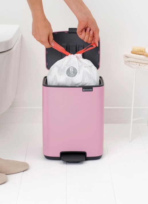 Brabantia Bo pedaalemmer 7 liter - detail 8 donkerroze