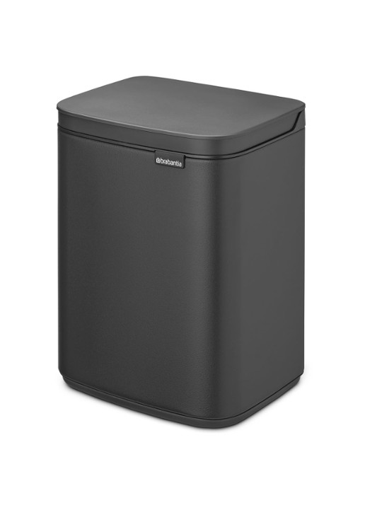 Brabantia Bo prullenbak met deksel 4 liter - achterkant 6 antraciet