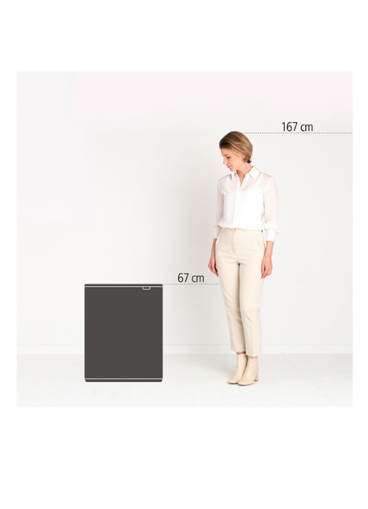 Brabantia Bo Touch Bin  duo prullenbak met deksel  2 x 30 liter - detail 5 wit