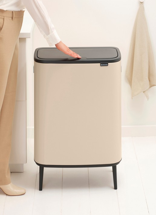 Brabantia Bo Touch Bin Hi prullenbak 2 x 30 liter - detail 6 beige