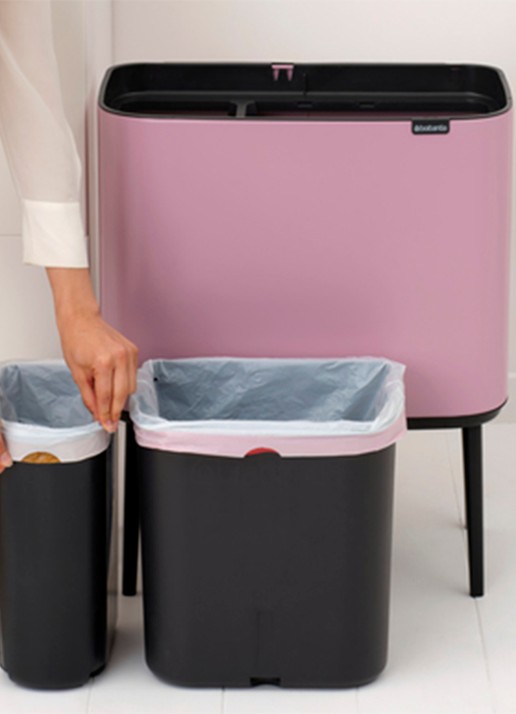 Brabantia Bo Touch Bin prullenbak 11 + 23 liter - detail 8 donkerroze
