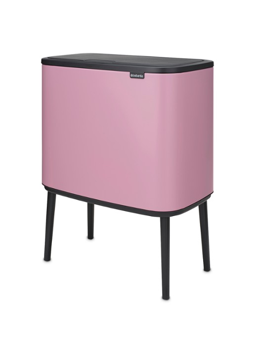 Brabantia Bo Touch Bin prullenbak 11 + 23 liter - voorkant 2 donkerroze
