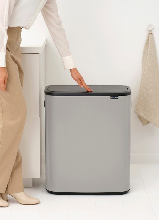 Brabantia Bo Touch Bin prullenbak 2 x 30 liter - detail 6 middengrijs