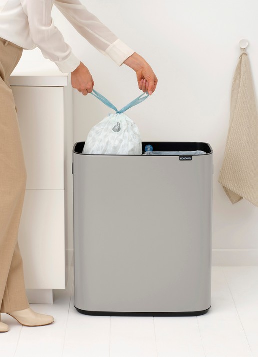 Brabantia Bo Touch Bin prullenbak 2 x 30 liter - detail 8 middengrijs