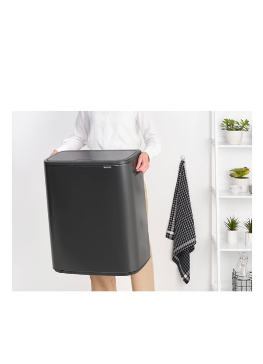 Brabantia Bo Touch Bin prullenbak 60 liter - detail 5 grijs