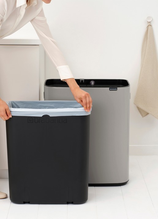 Brabantia Bo Touch Bin prullenbak 60 liter - detail 3 middengrijs