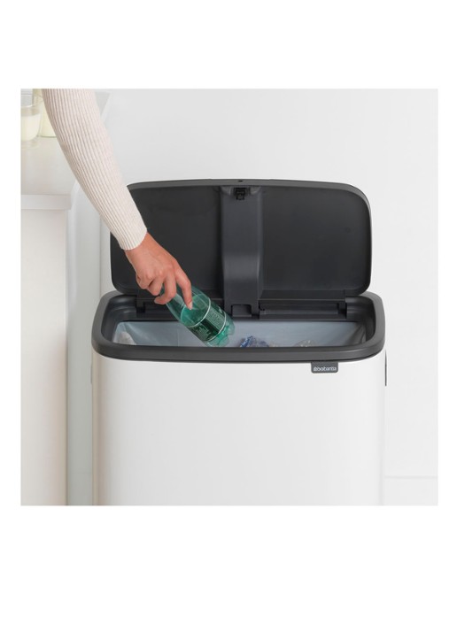 Brabantia Bo Touch Bin prullenbak met deksel 60 liter - detail 2 wit