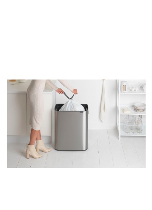 Brabantia Bo Touch Bin prullenbak met deksel 60 liter - detail 6 zilver