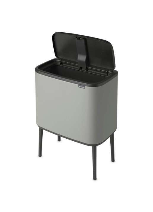 Brabantia Bo Touch Bin prullenbak met deksel op pootjes 36 liter - detail 2 grijs