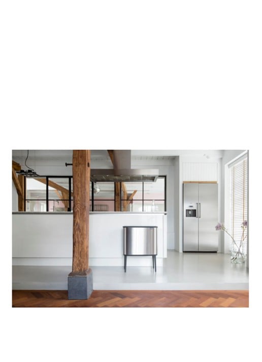 Brabantia Bo Touch Bin recyling duo prullenbak met deksel op pootjes 11 + 23 liter - voorkant 2 zilver