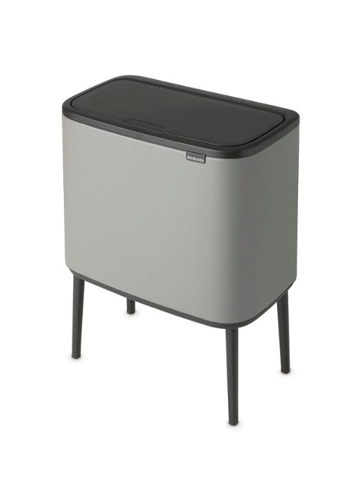 Brabantia Bo Touch Bin recyling duo prullenbak met deksel op pootjes 11 + 23 liter - detail 3 grijs