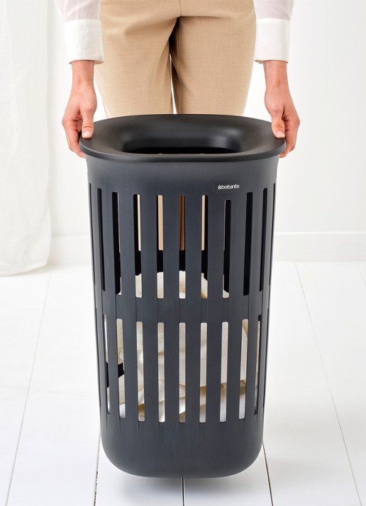 Brabantia Collect-It wasmand 55 liter set van 2 - achterkant 7 zwart