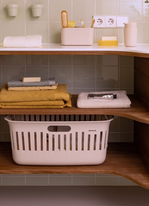 Brabantia Collect-It wasmand met deksel 40 liter set van 2 - detail 5 beige