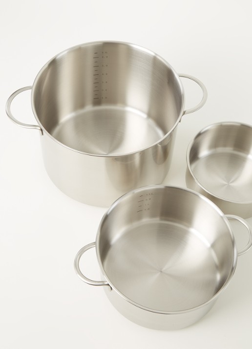 Brabantia Family pannenset 4-delig - detail 3 zilver