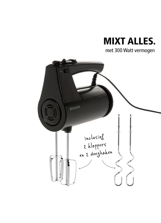Brabantia Handmixer BBEK1071MB - voorkant 6 zwart