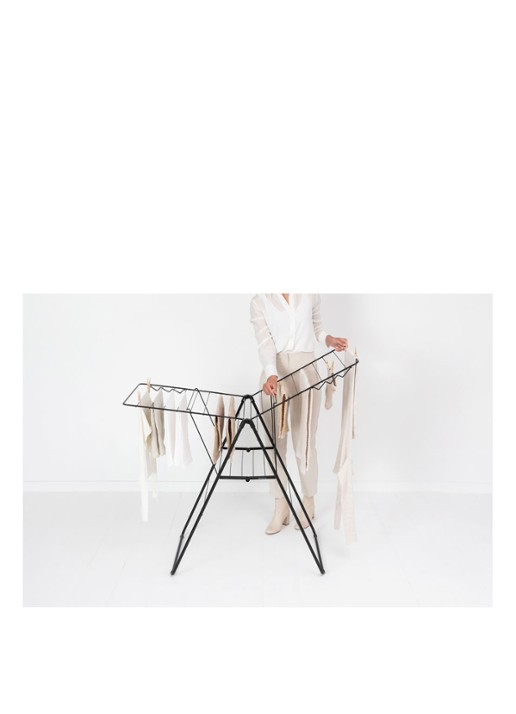 Brabantia Hangon droogrek 20 meter - voorkant 7 zwart