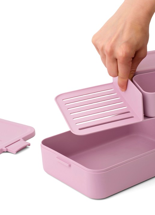 Brabantia Make & Take bento lunchbox/broodtrommel - detail 5 donkerroze
