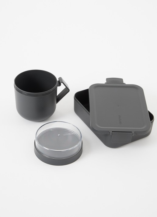 Brabantia Make & Take lunchset 2-delig - voorkant 2 donkergrijs