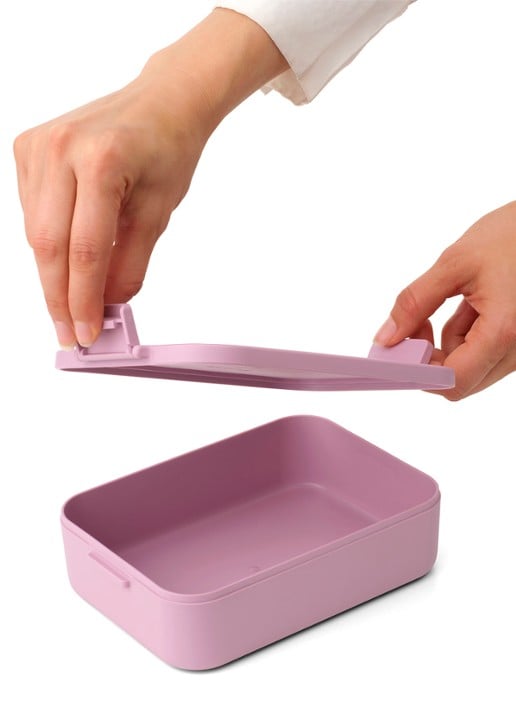 Brabantia Make & Take medium lunchbox - detail donkerroze
