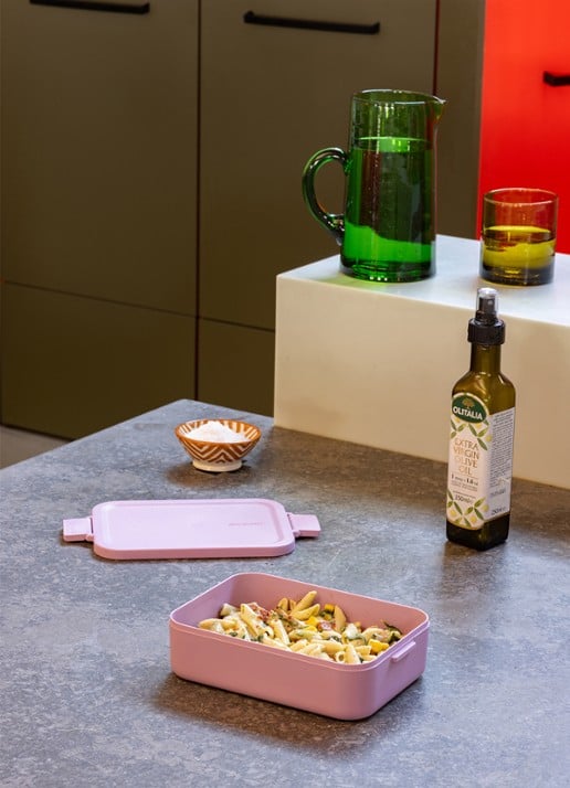 Brabantia Make & Take medium lunchbox - detail 3 donkerroze