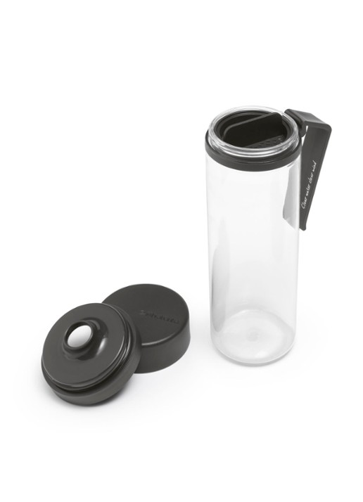 Brabantia Make & Take waterfles met zeef 0,5 liter - voorkant 3 donkergrijs