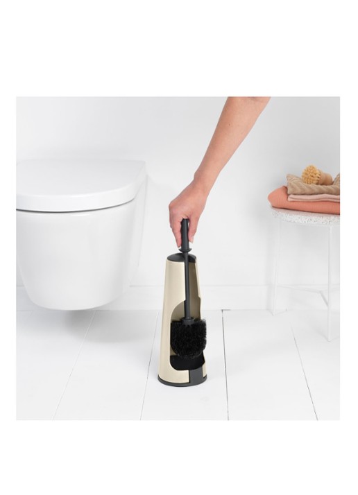 Brabantia ReNew Toiletborstel met houder  - voorkant 3 gebroken wit