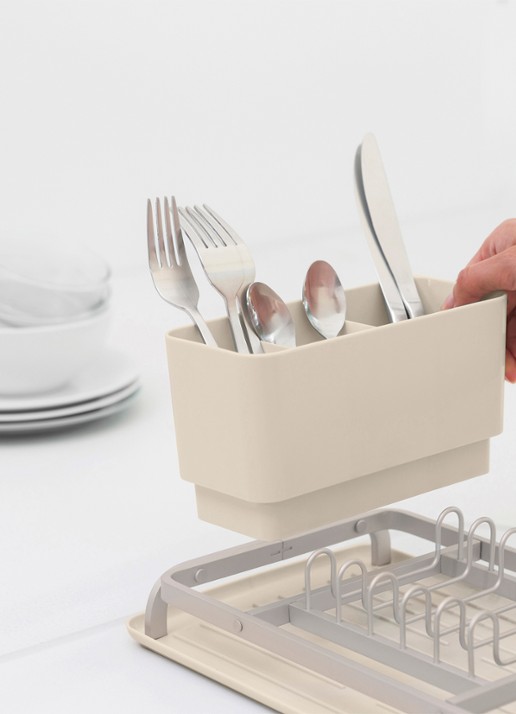 Brabantia SinkSide afdruiprek met bestekhouder - detail 5 beige
