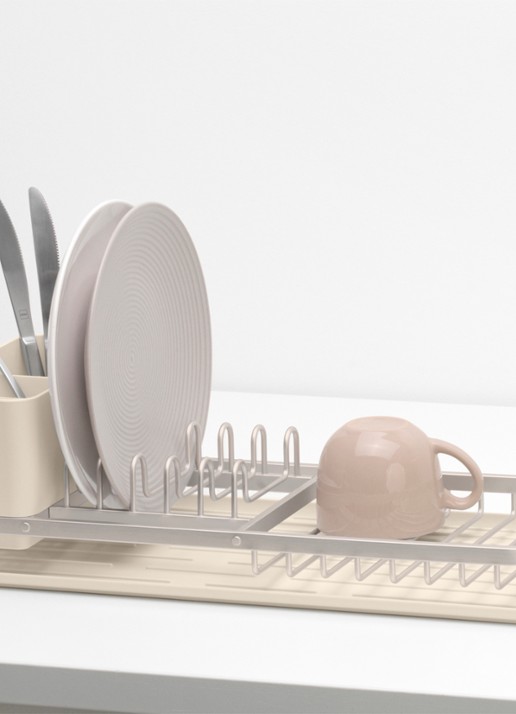 Brabantia SinkSide afdruiprek met bestekhouder - detail 7 beige