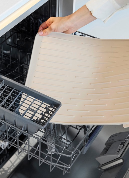 Brabantia SinkSide afdruiprek met lekbak en bestekhouder - detail 5 beige