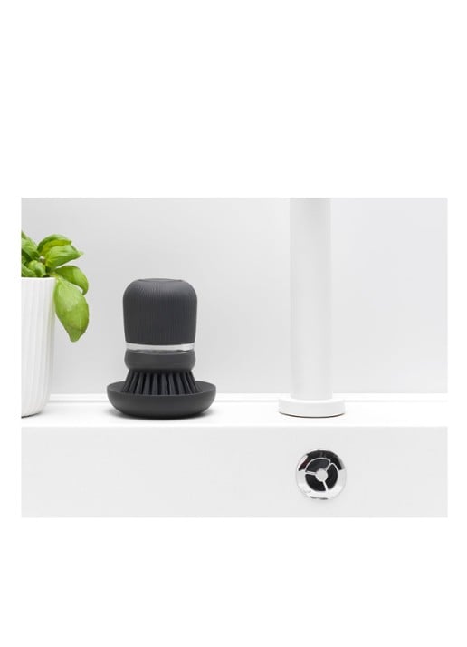 Brabantia SinkSide afwasborstel met zeepreservoir - detail 6 antraciet